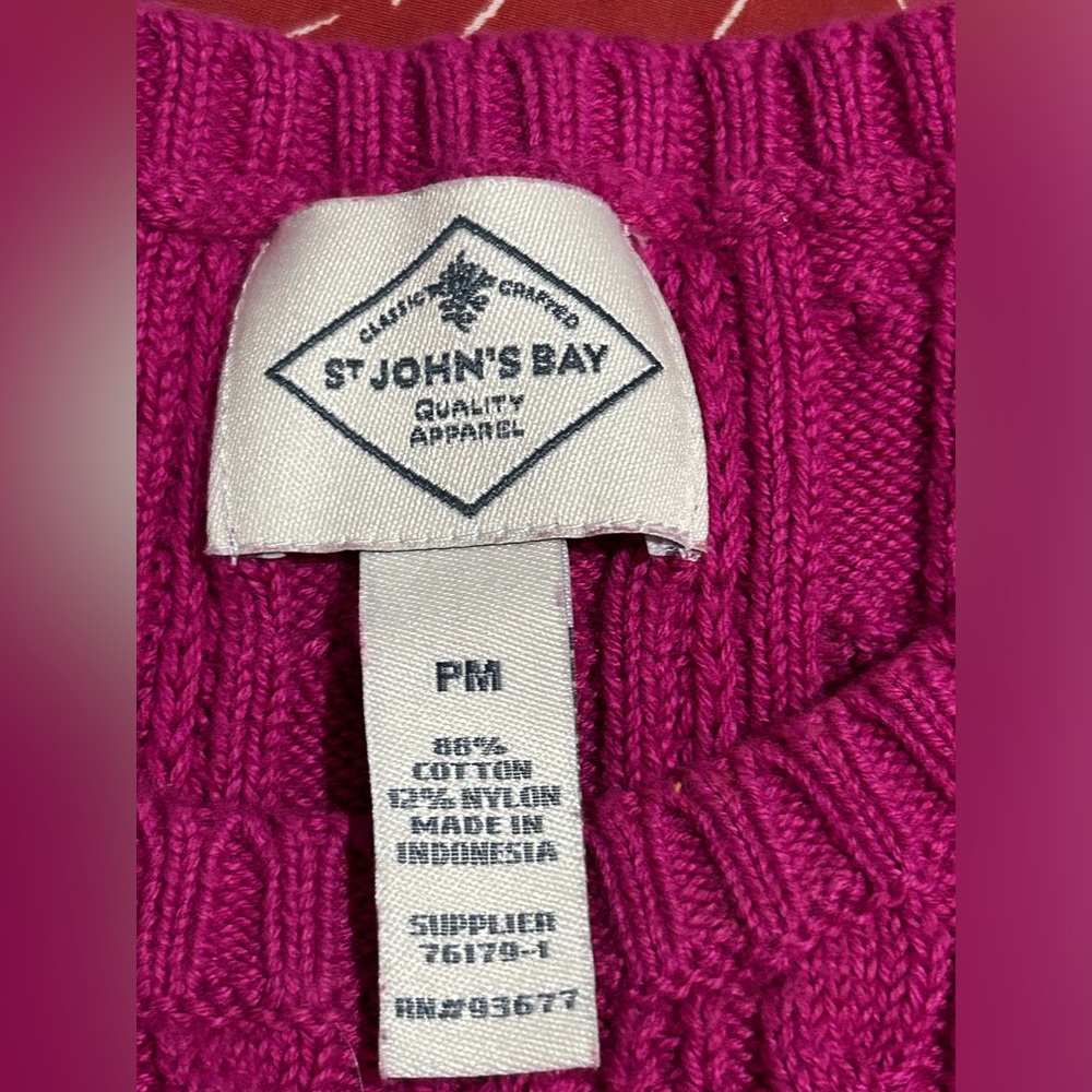 PETITE CLASSIC CABLE SWEATER ST, JOHN’S BAY. - Picture 4 of 4